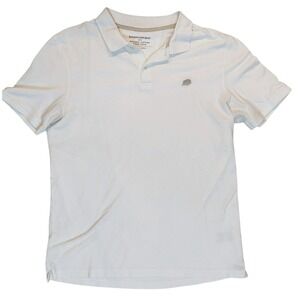 Banana Republic White Organic Cotton Pique 1/4 Button Polo Men's Size Large